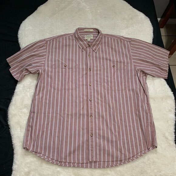 Cabelas Chambray Mens Short Sleeve Button Down Mens Shirt Size XL - Picture 1 of 5